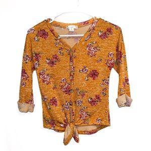 Girls Small Knitworks Floral Sweater EUC